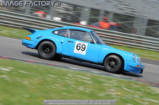 2008-04-26 Monza 0840 Classic Endurance Racing - John - Porsche 911 RSR 1974
